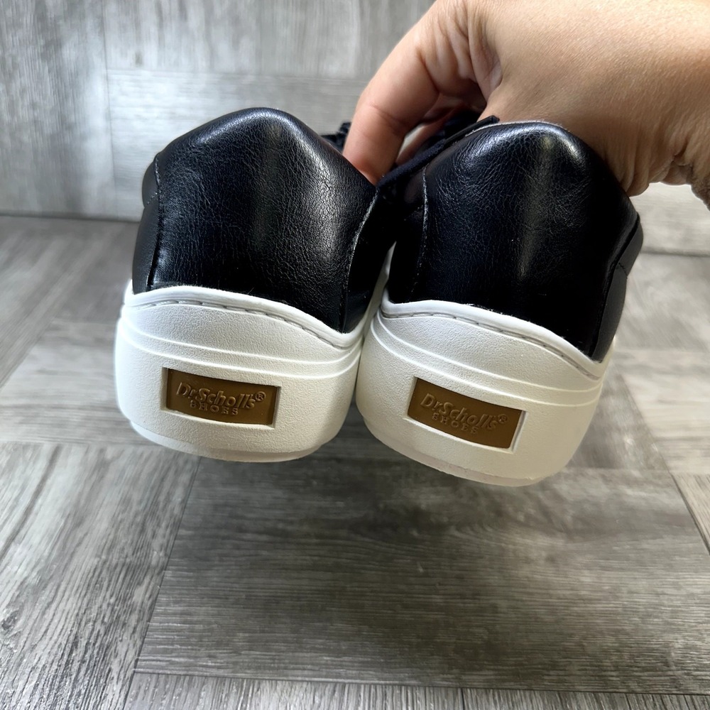 Dr Scholls Time Off Womens Black Platform Sneakers Shoes Size 8M Lace Up Low Top - Picture 6 of 9